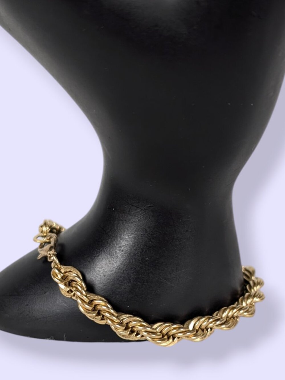 Chunky Gold Tone Rope Chain Bracelet - Picture 3 of 4